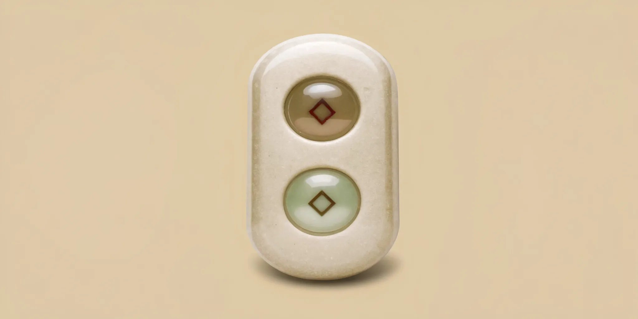 Minimalist image of two buttons highlighting the 10 signs of an unhealthy gut.