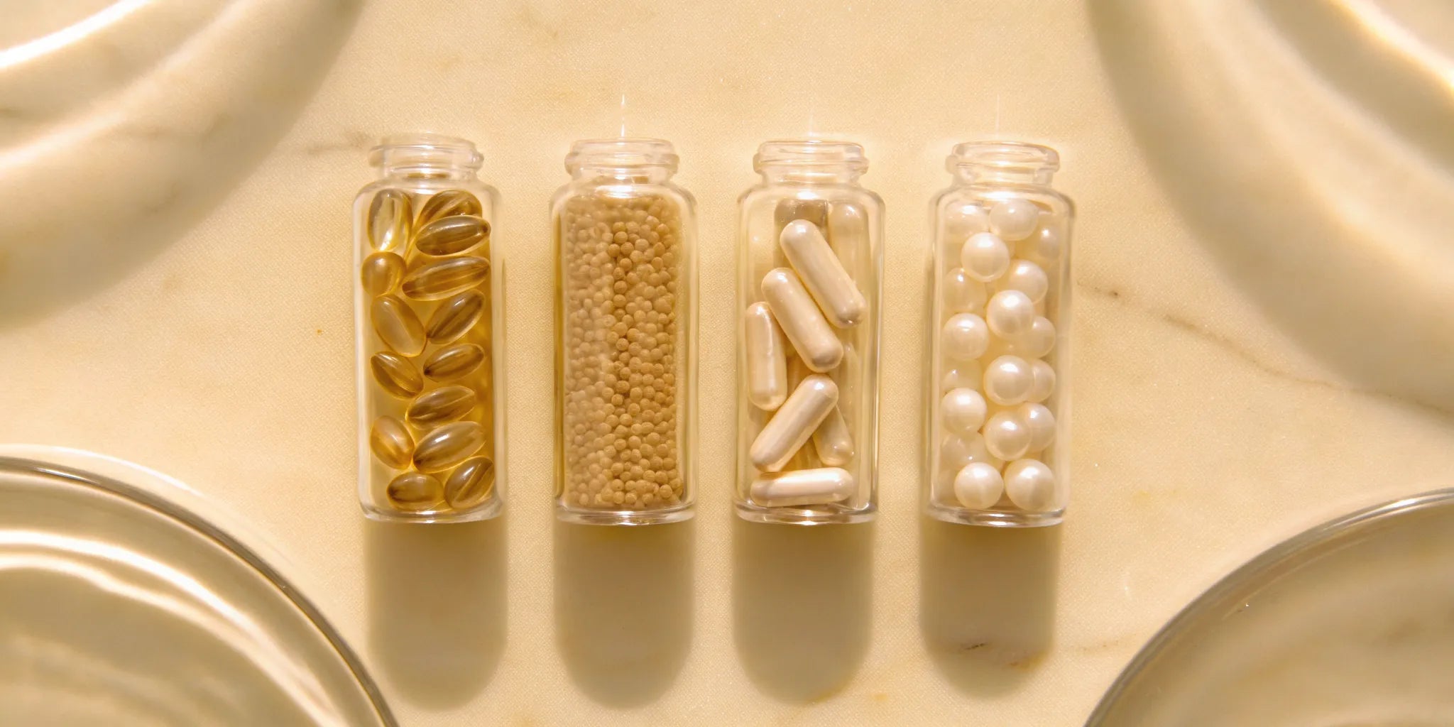 A variety of the best gut and brain supplements for women to buy.