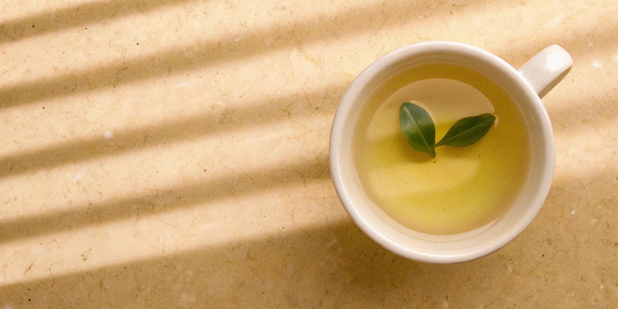 A sunlit cup of herbal tea, a natural mood enhancer for depression.