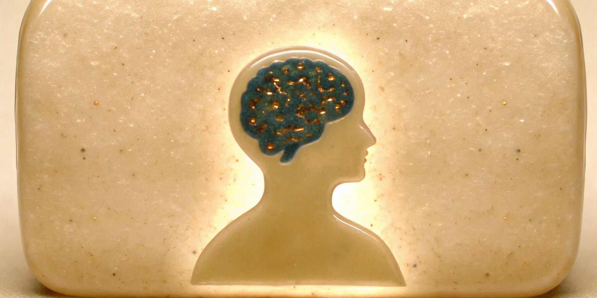 A human silhouette showing the gut-brain connection, where 95 percent of serotonin is produced.