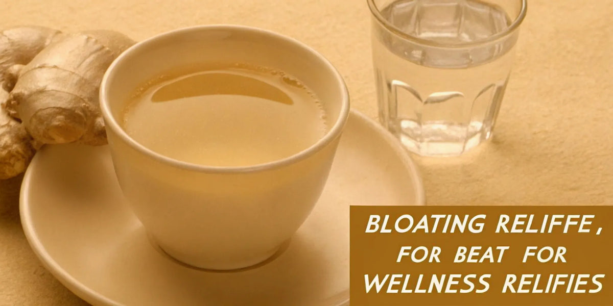 Ginger tea and water representing gentle bloating relief