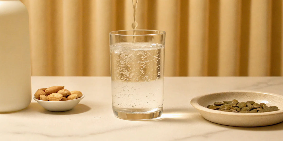 Almonds and pumpkin seeds, magnesium-rich foods for mood balance.