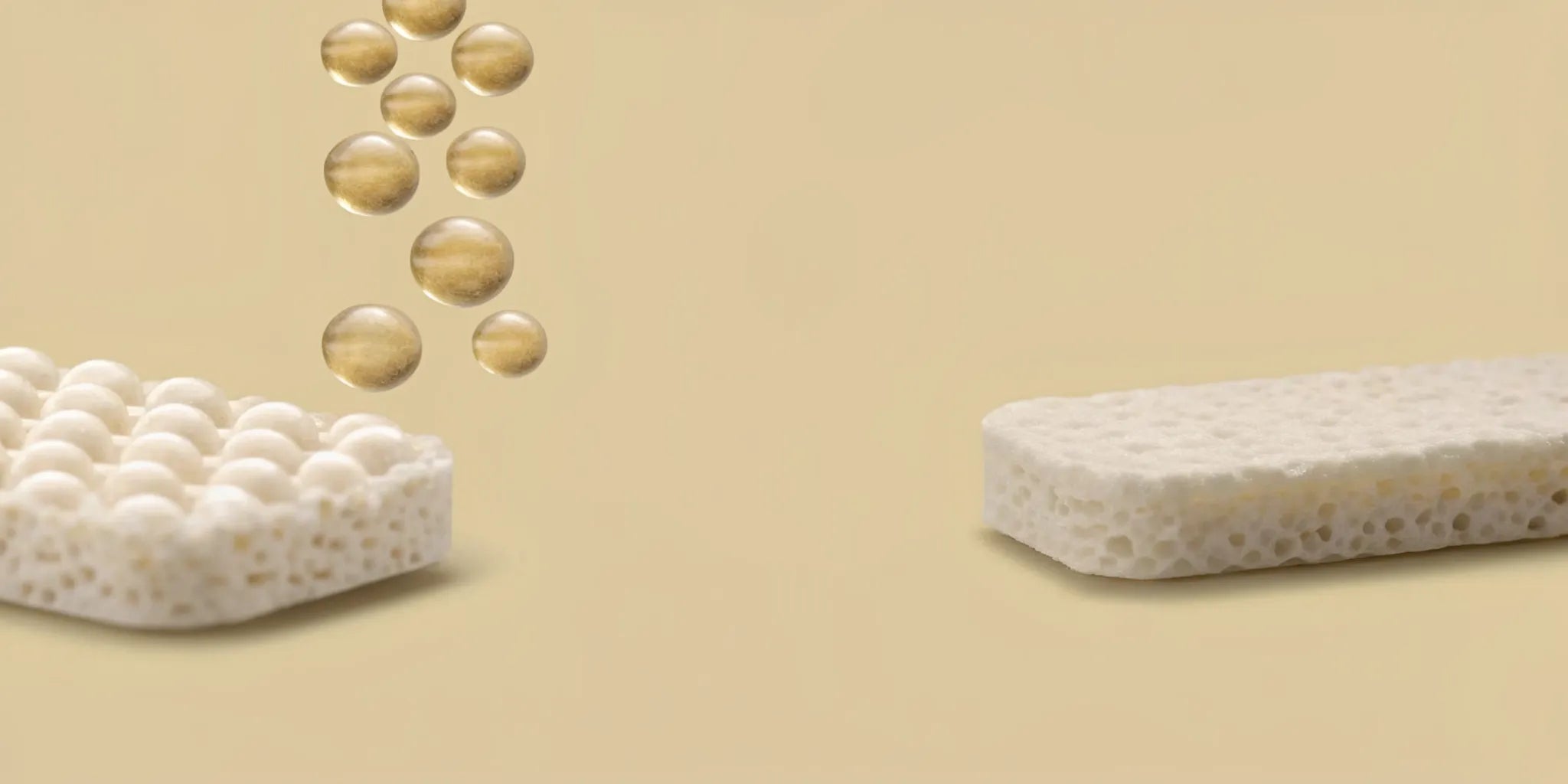 The science of postbiotics, with golden compounds interacting with porous gut lining structures.