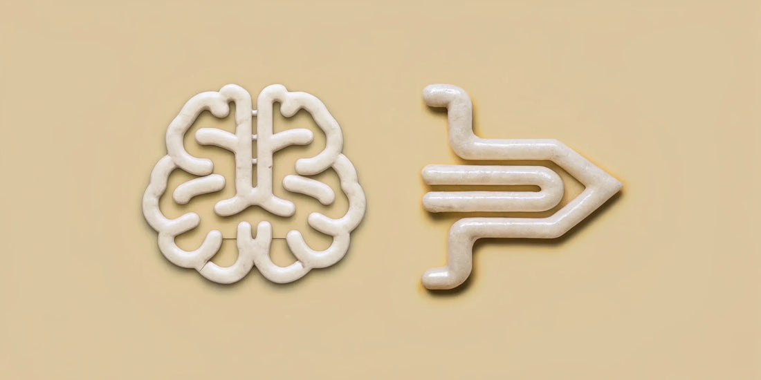 Brain and gut shaped cookies highlighting the gut-brain axis.