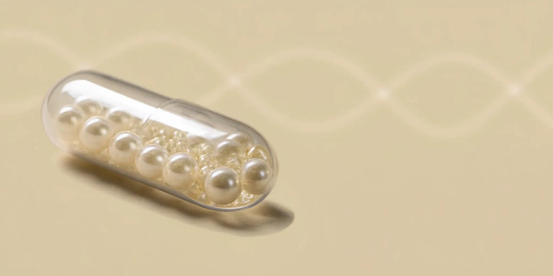 A capsule of postbiotics working to support and balance microbiome health.