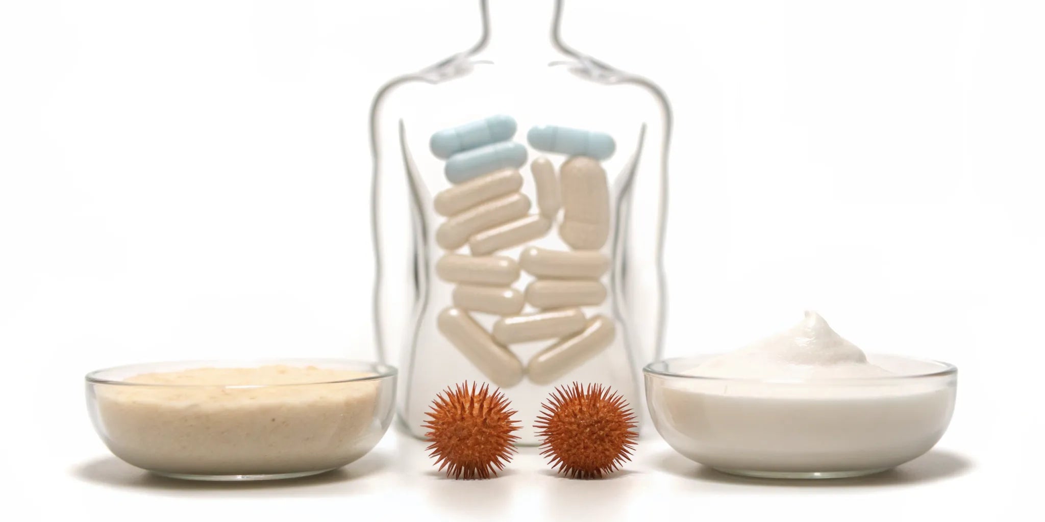 Probiotic pills and yogurt causing side effects in the digestive system.